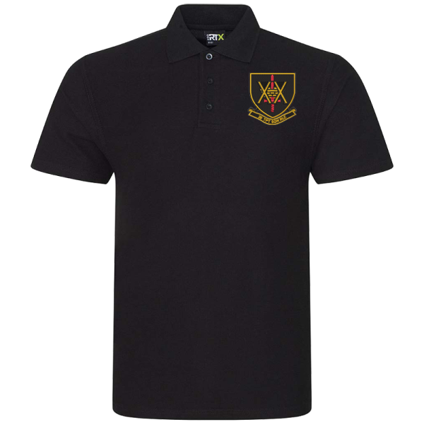 20 Sqn RLC Black Polo Shirt