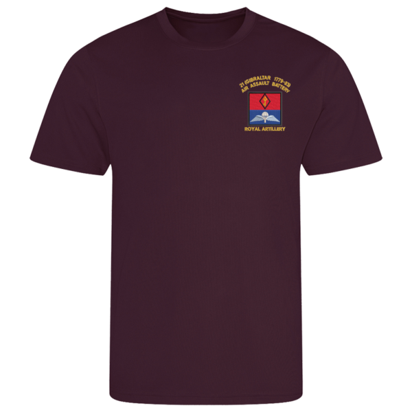 21 Battery Wings Burgundy Performance T-Shirt