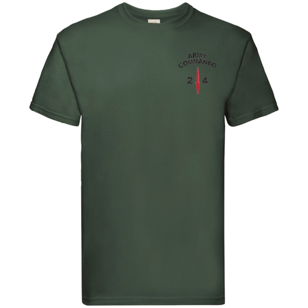 24 Commando Bottle Green Premium Cotton T-Shirt
