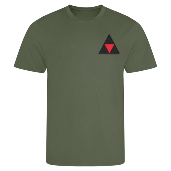 3 UK Div Earthy Green Performance T-Shirt