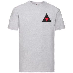 3 UK Div Heather Grey Premium Cotton T-Shirt