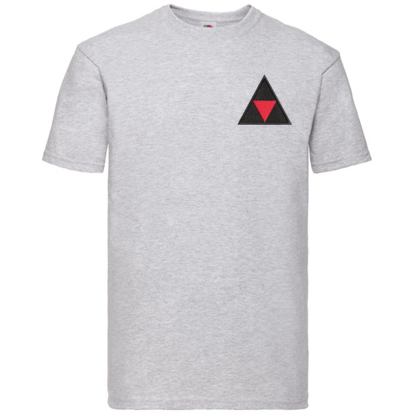 3 UK Div Heather Grey Premium Cotton T-Shirt