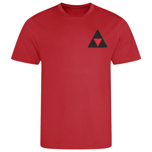 3 UK Div Red Performance T-Shirt