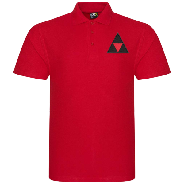 3 UK Div Red Polo Shirt