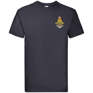 32 Regt UAV CR Deep Navy Premium Cotton T-Shirt