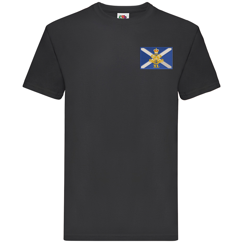 40 Regt Black Premium Cotton T-Shirt