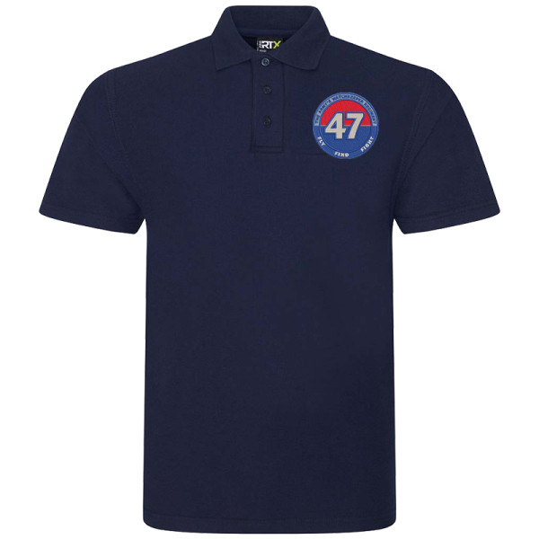 47 RA Regt Circle Navy Polo Shirt