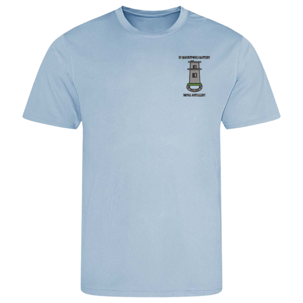 57 Battery Sky Blue Performance T-Shirt