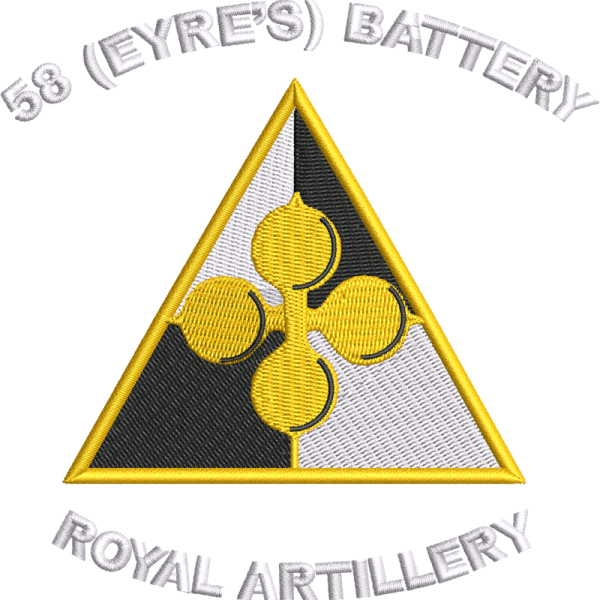 58 Battery Wt Embroidered Badge For Clothing