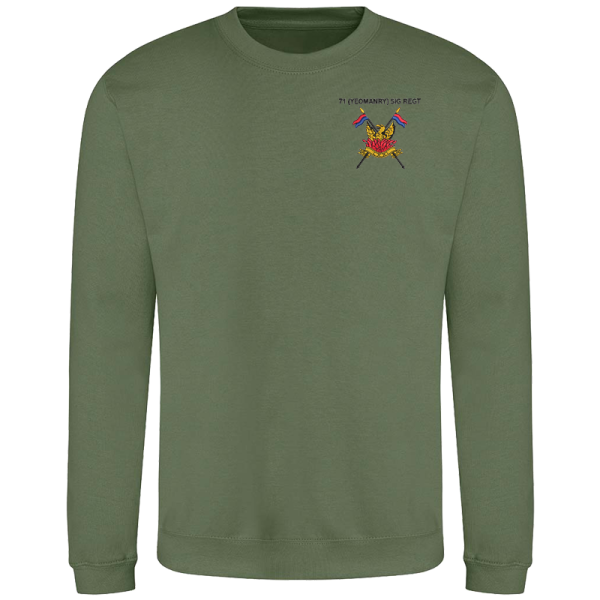 71 (Yeomanry) Sig Regt Earthy Green Sweatshirt