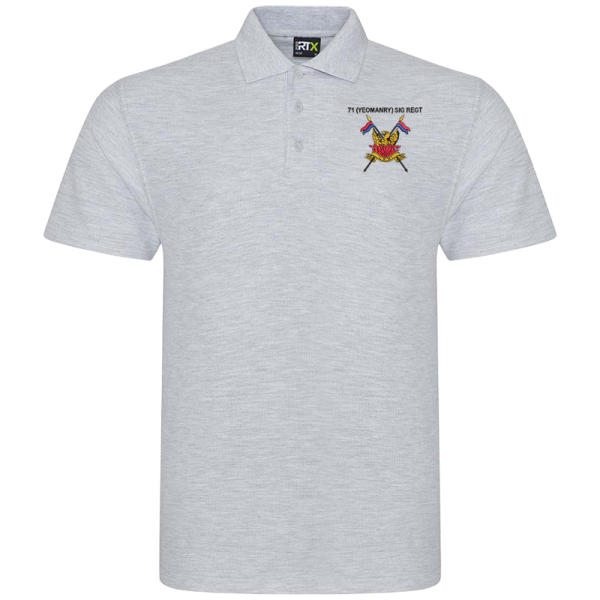 71 (Yeomanry) Sig Regt Heather Polo Shirt