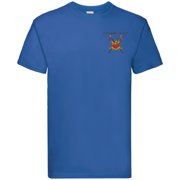 71 (Yeomanry) Sig Regt Royal Blue Premium Cotton T-Shirt