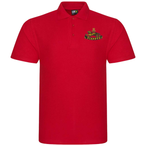 9 Battery Red Polo Shirt