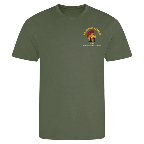 Belisamas Retreat Earthy Green Performance T-Shirt