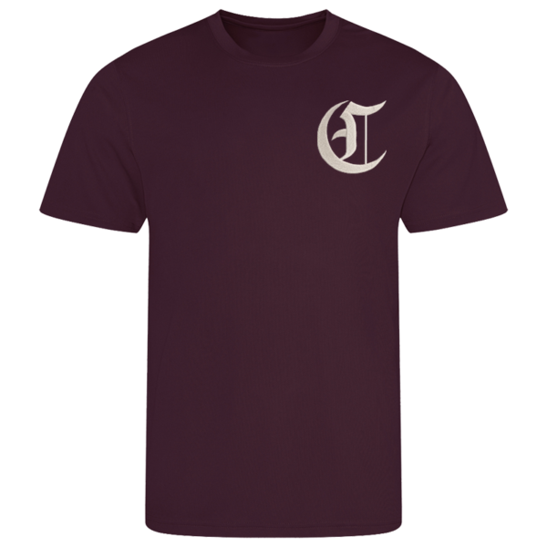 C Battery Burgundy Performance T-Shirt