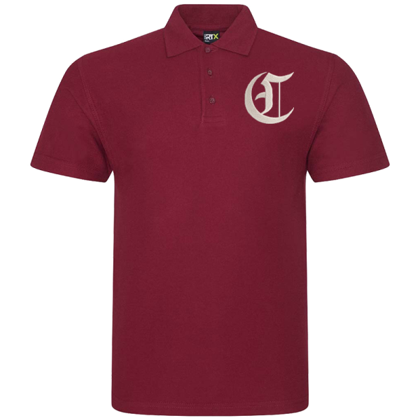 C Battery Burgundy Polo Shirt