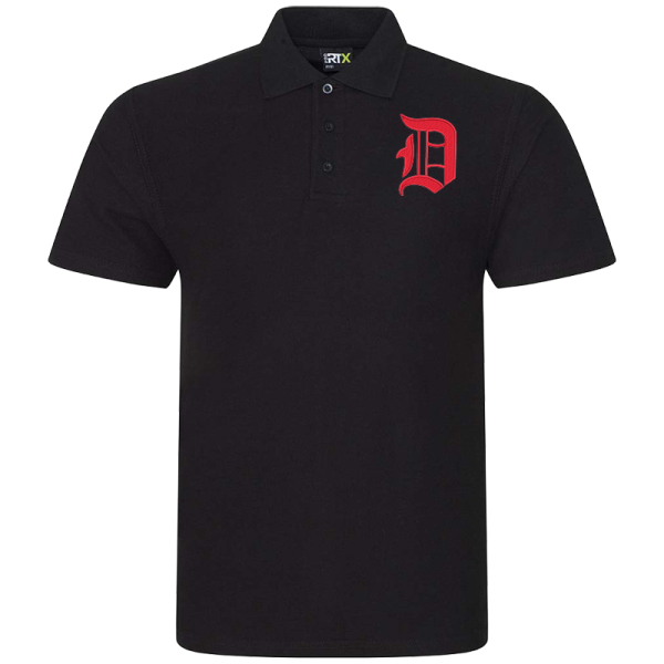 D Battery Black Polo Shirt