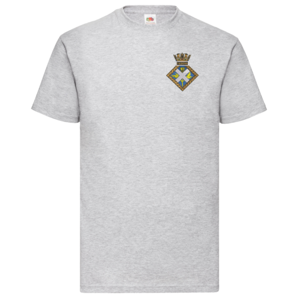 HMS Caledonia Heather Grey Value T-Shirt