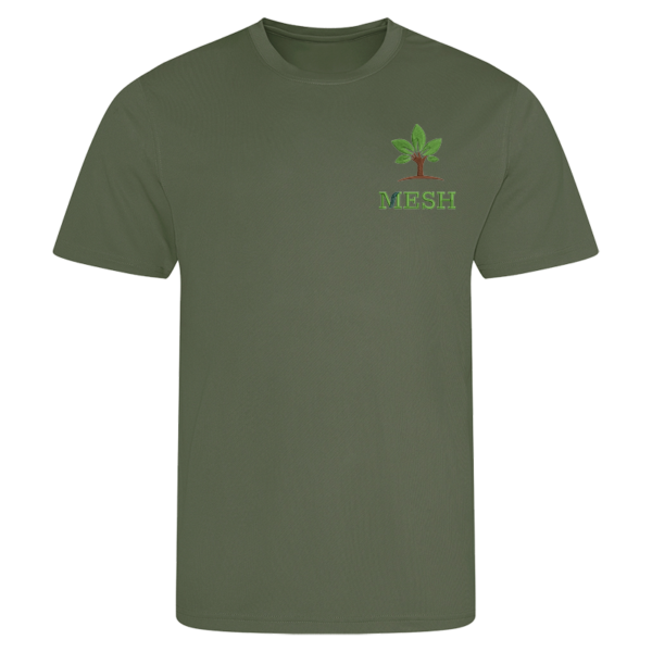 MESH Earthy Green Performance T-Shirt