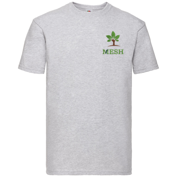 MESH Heather Grey Premium Cotton T-Shirt