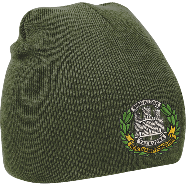 Northamptonshire Regt Olive Green Beanie