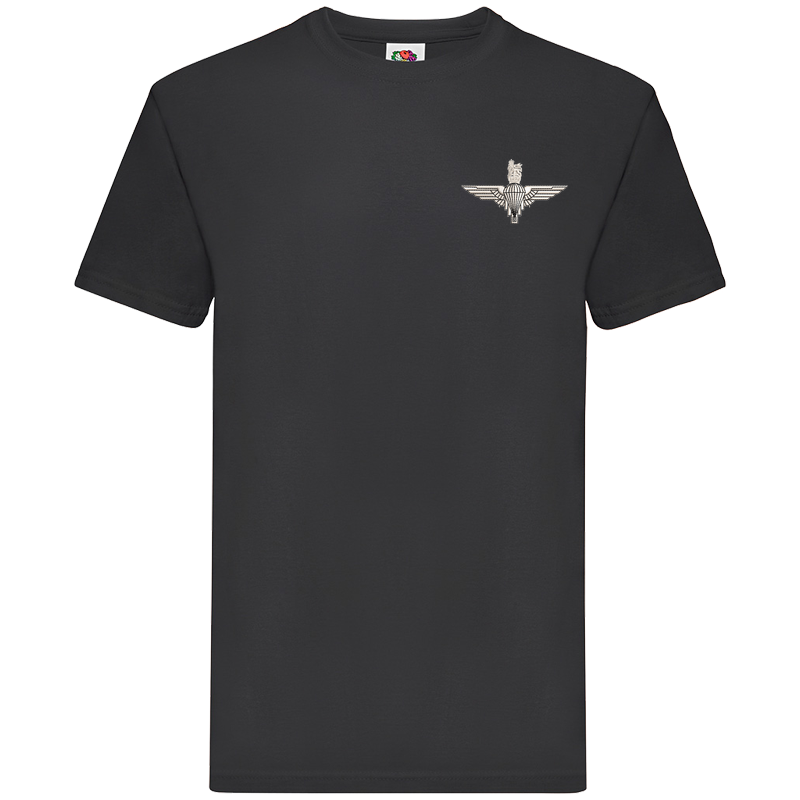 Para Regt CR Black Premium Cotton T-Shirt