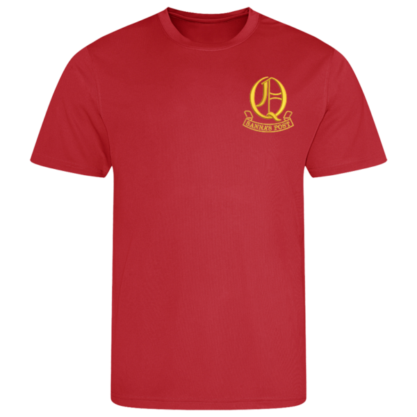 Q Battery Red Performance T-Shirt