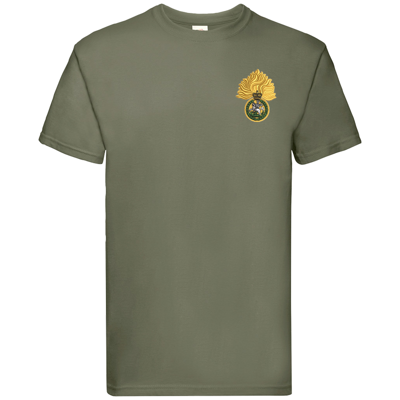 RRF Cap badge Classic Olive Premium Cotton T-Shirt