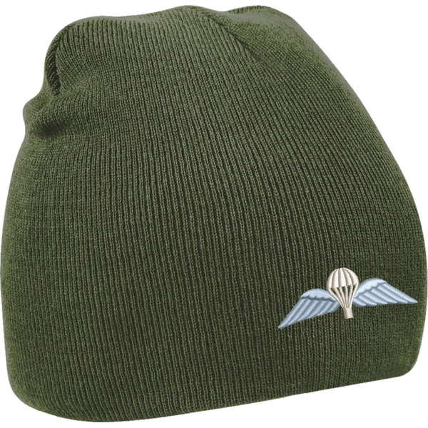 Wings Olive Green Beanie
