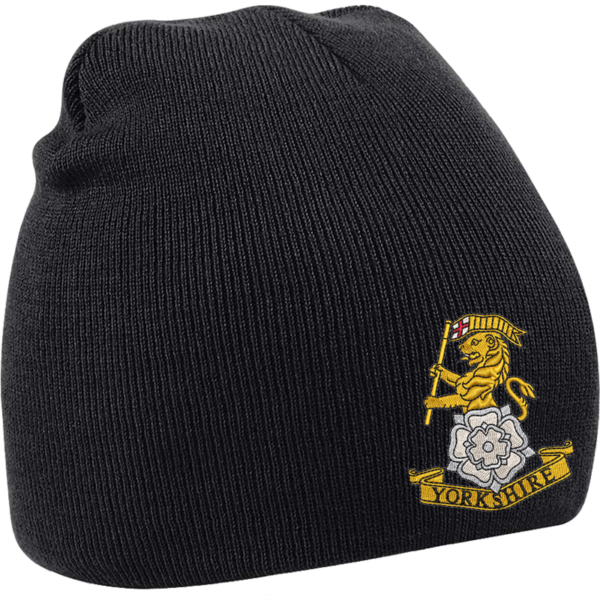 Yorkshire Regt Black Beanie