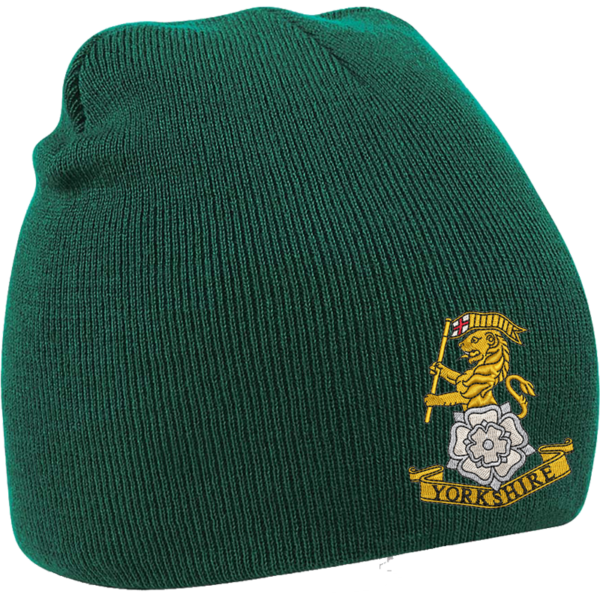 Yorkshire Regt Bottle Green Beanie