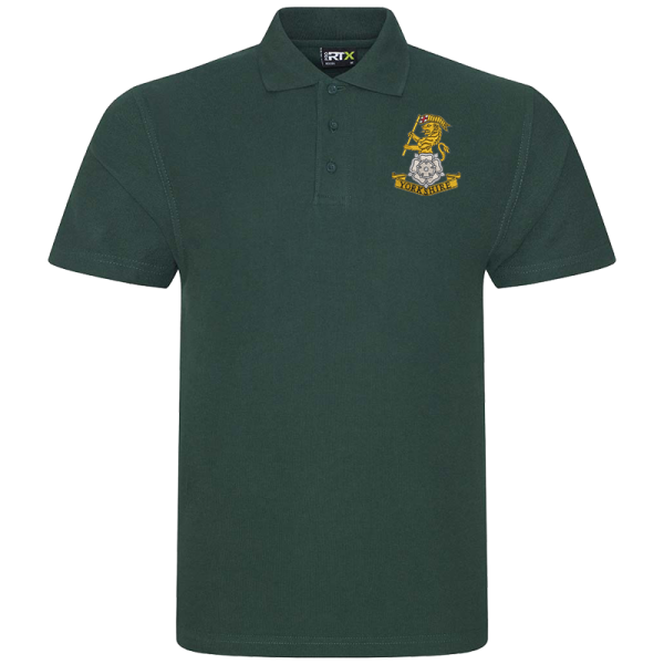 Yorkshire Regt Bottle Green Polo Shirt