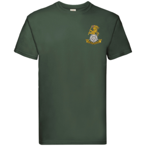 Yorkshire Regt Bottle Green Premium Cotton T-Shirt