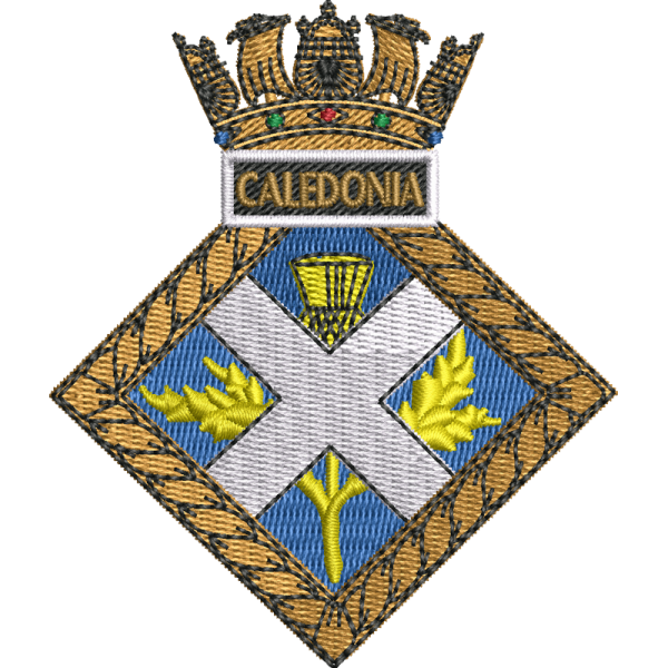 Hms Caledonia Embroidered Badge For Clothing