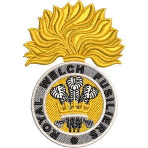 R Welch Fus Embroidered Badge For Clothing