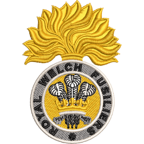 R Welch Fus Embroidered Badge For Clothing